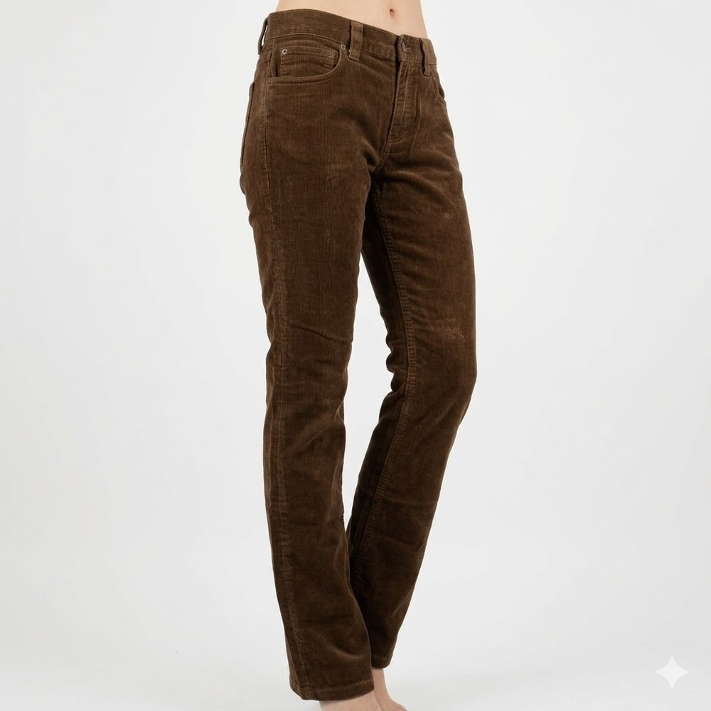 Ralph Lauren Hong Kong Corduroy Pants Women's 8 Brown 100% Cotton‎ EUC